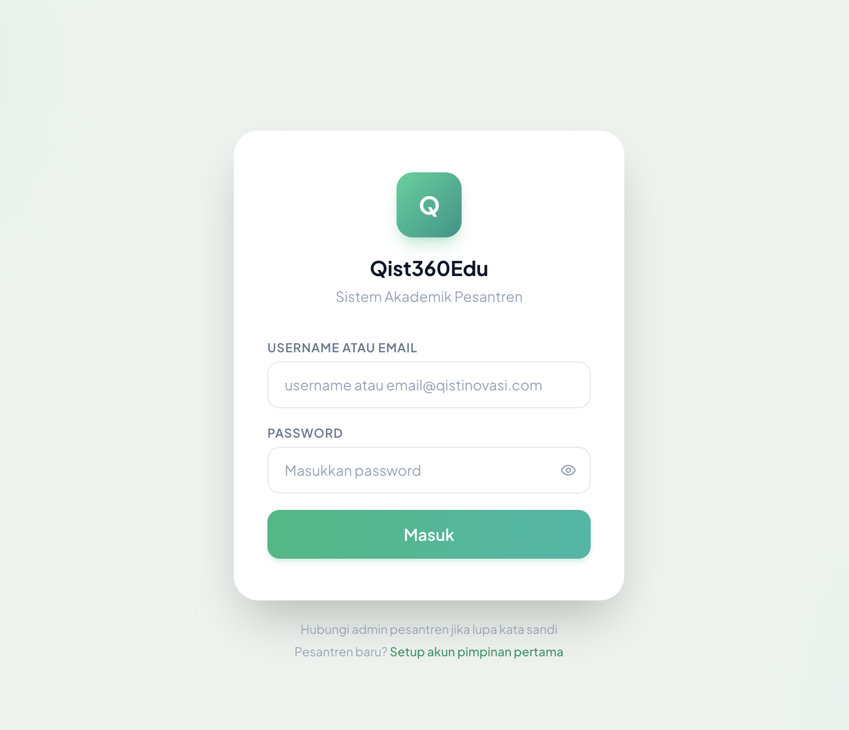 Qist360Edu - Sistem Akademik Pesantren
